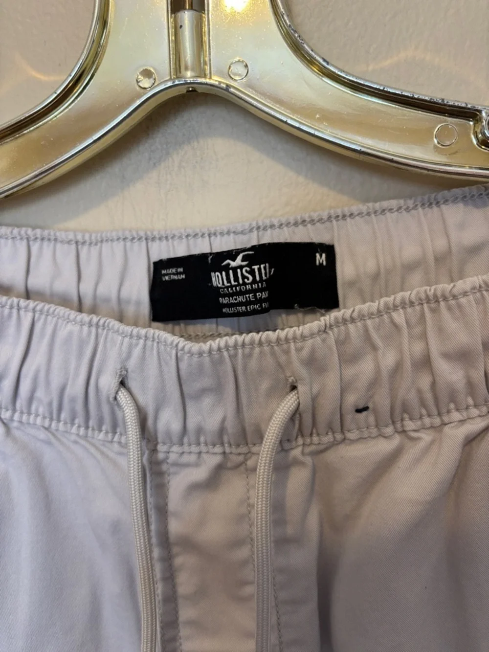 Hollister Light Gray Cargo Jogger Pants